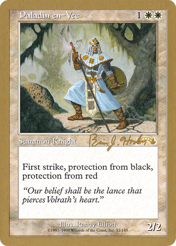 Paladin en-Vec (Brian Hacker) [World Championship Decks 1998] - The Mythic Store | 24h Order Processing