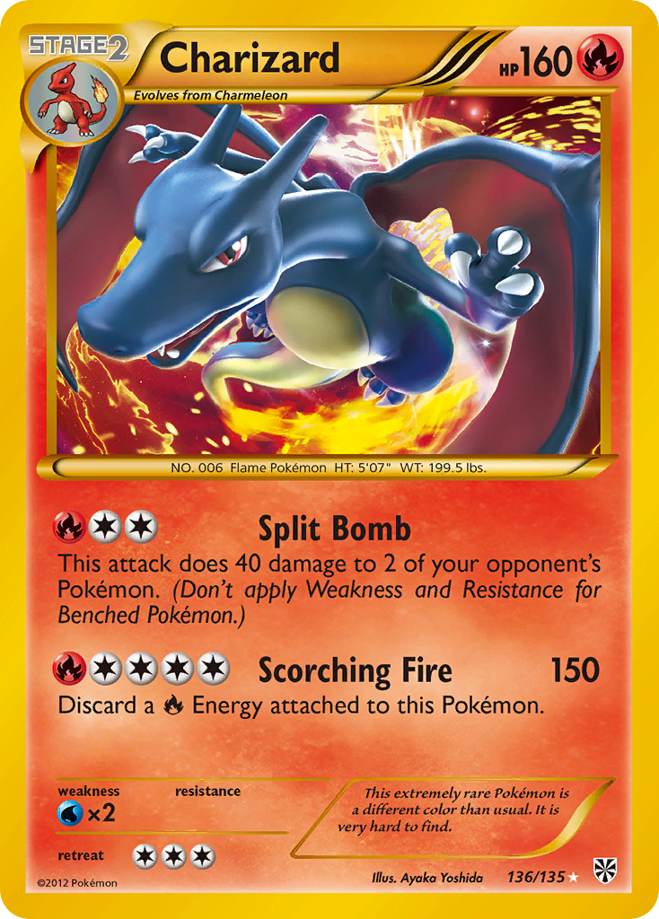 Charizard (136/135) [Black & White: Plasma Storm] - The Mythic Store | 24h Order Processing