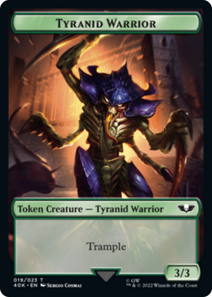 Tyranid (17) // Tyranid Warrior Double-Sided Token [Warhammer 40,000 Tokens] - The Mythic Store | 24h Order Processing