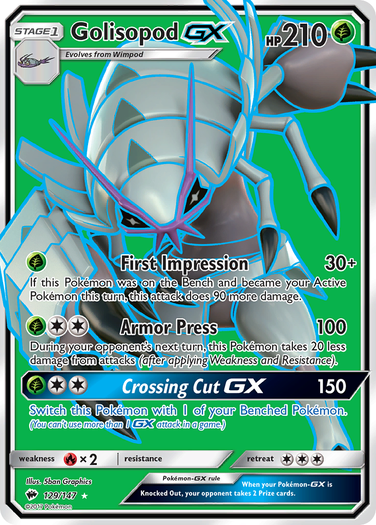 Golisopod GX (129/147) [Sun & Moon: Burning Shadows] - The Mythic Store | 24h Order Processing