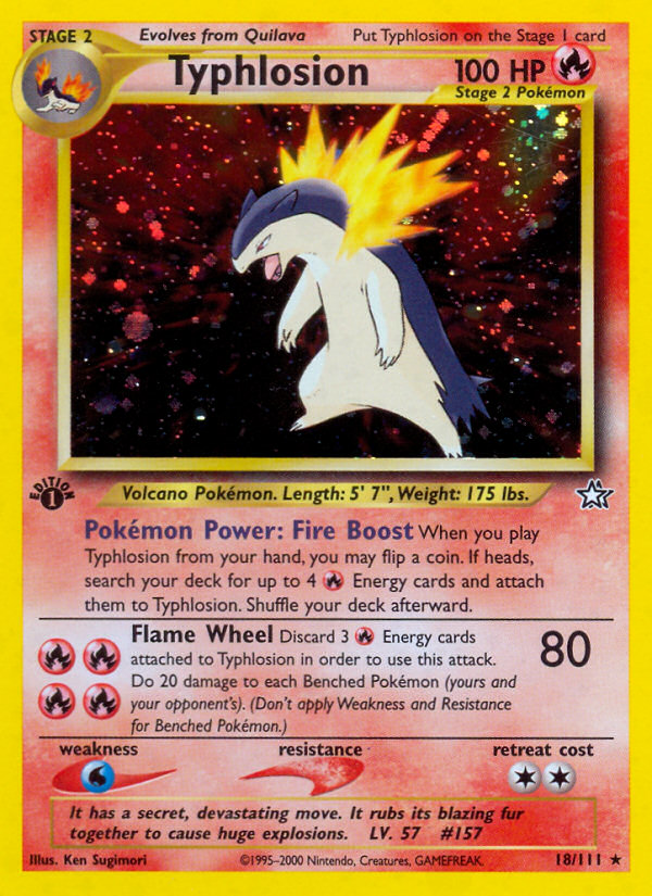 Typhlosion (18/111) [Neo Genesis 1st Edition] - The Mythic Store | 24h Order Processing