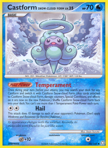 Castform Snow-cloud Form (50/146) [Diamond & Pearl: Legends Awakened] - The Mythic Store | 24h Order Processing