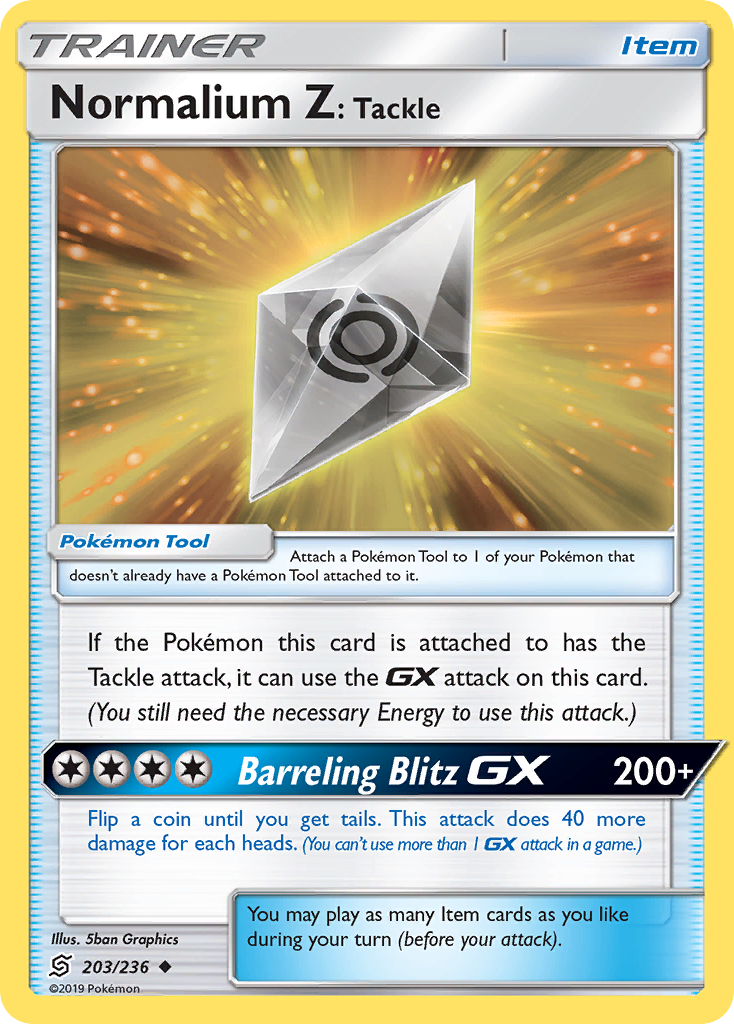 Normalium Z: Tackle (203/236) [Sun & Moon: Unified Minds] - The Mythic Store | 24h Order Processing