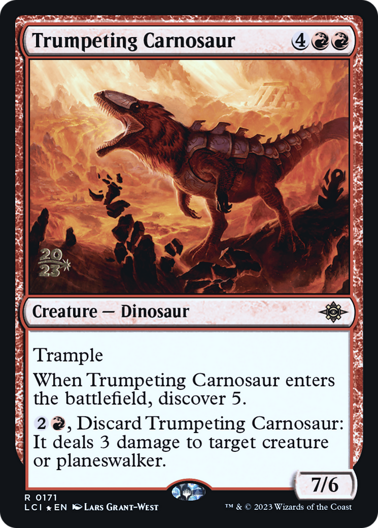 Trumpeting Carnosaur [The Lost Caverns of Ixalan Prerelease Cards] - The Mythic Store | 24h Order Processing