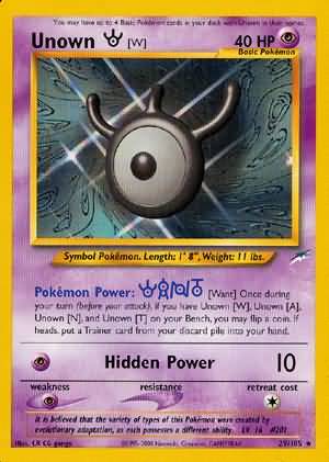 Unown [W] (29/105) [Neo Destiny Unlimited] - The Mythic Store | 24h Order Processing