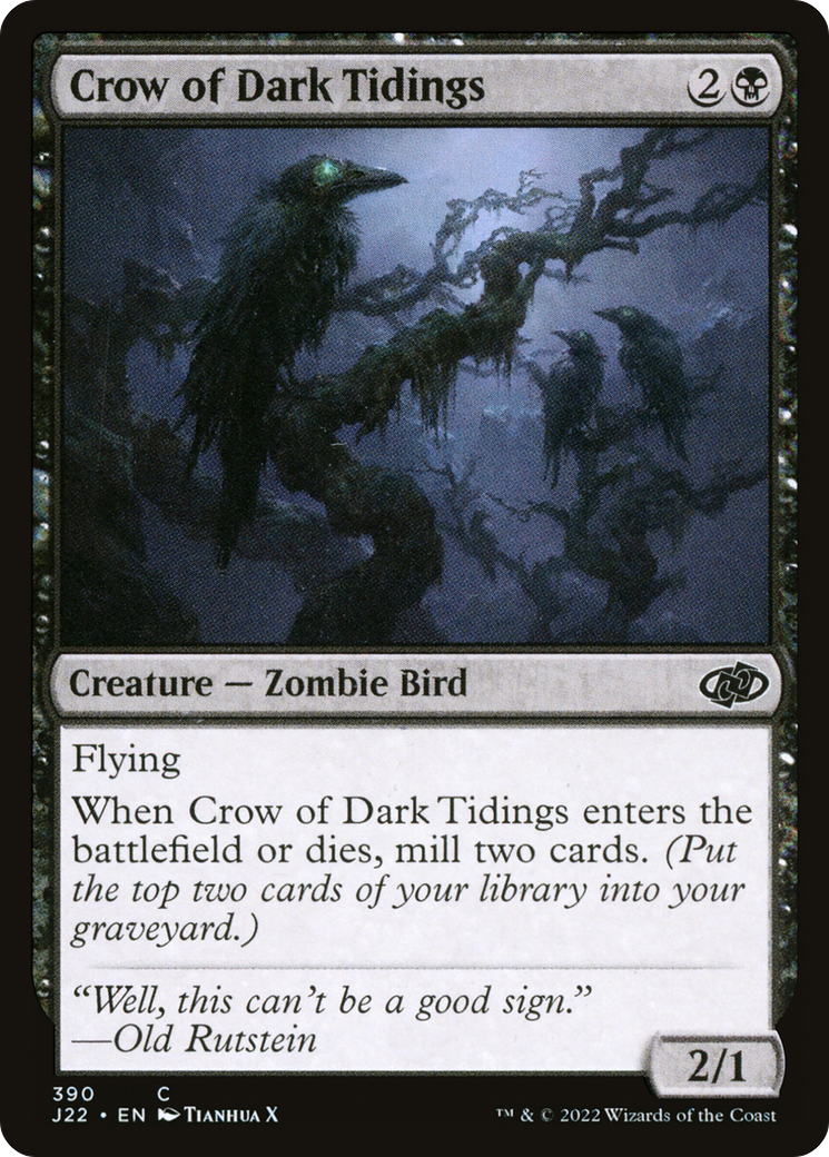 Crow of Dark Tidings [Jumpstart 2022] - The Mythic Store | 24h Order Processing