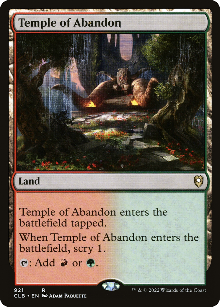 Temple of Abandon [Commander Legends: Battle for Baldur's Gate] - The Mythic Store | 24h Order Processing