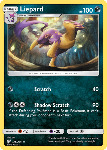 Liepard (136/236) [Sun & Moon: Unified Minds] - The Mythic Store | 24h Order Processing