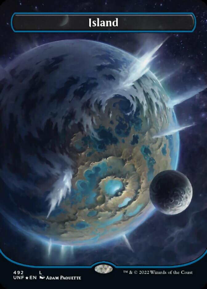 Island (492) (Orbital Space-ic Land) (Galaxy Foil) [Unfinity] - The Mythic Store | 24h Order Processing