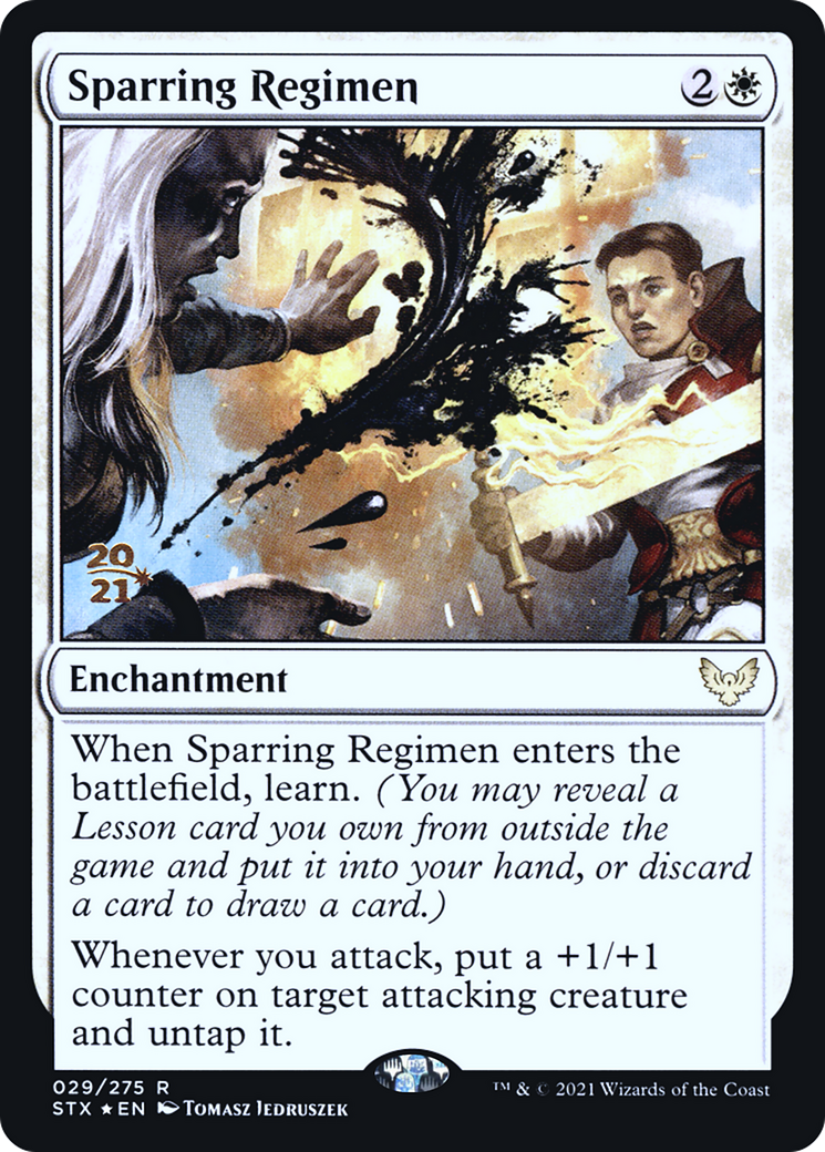 Sparring Regimen [Strixhaven: School of Mages Prerelease Promos] - The Mythic Store | 24h Order Processing
