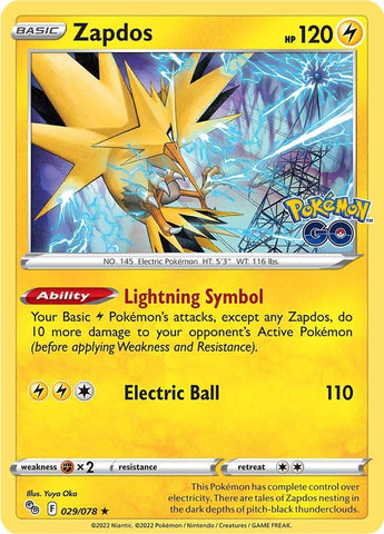 Zapdos (029/078) [Pokémon GO] - The Mythic Store | 24h Order Processing
