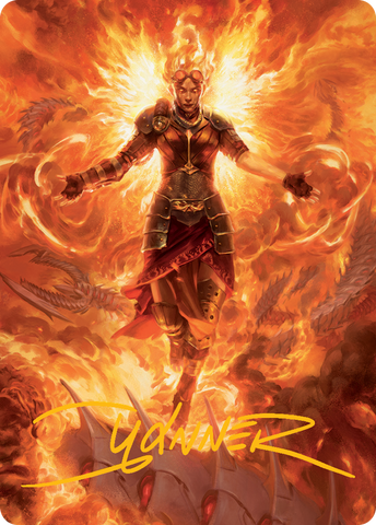 Chandra, Hope's Beacon Art Card (Gold-Stamped Signature) [March of the Machine Art Series] - The Mythic Store | 24h Order Processing