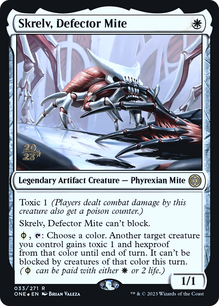 Skrelv, Defector Mite [Phyrexia: All Will Be One Prerelease Promos] - The Mythic Store | 24h Order Processing