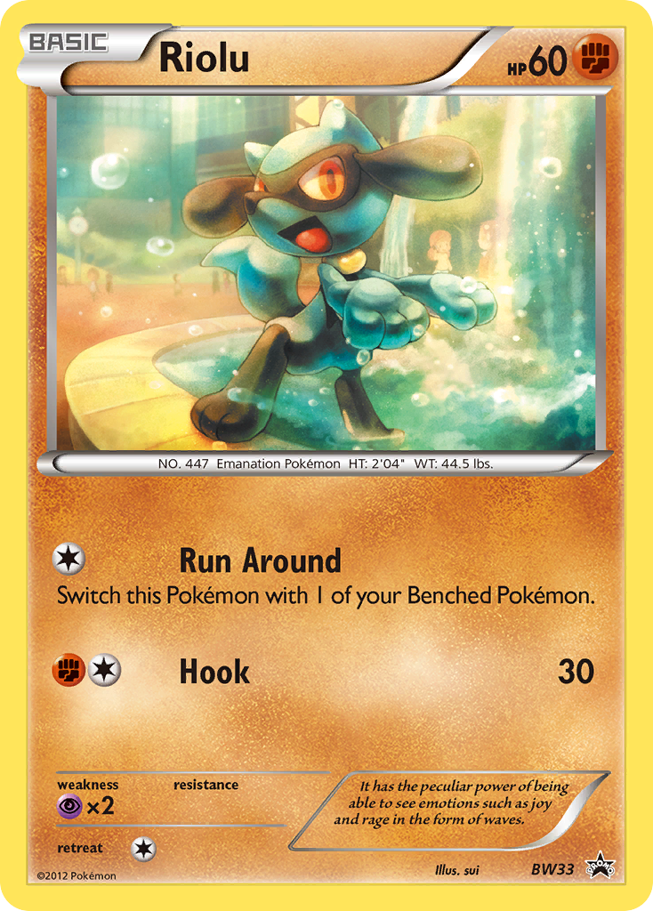 Riolu (BW33) (Cosmos Holo) [Black & White: Black Star Promos] - The Mythic Store | 24h Order Processing