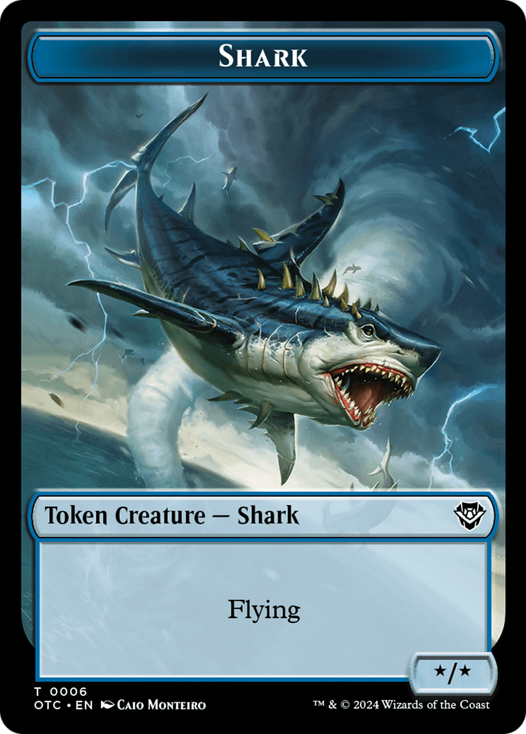 Ape // Shark Double-Sided Token [Outlaws of Thunder Junction Commander Tokens] - The Mythic Store | 24h Order Processing