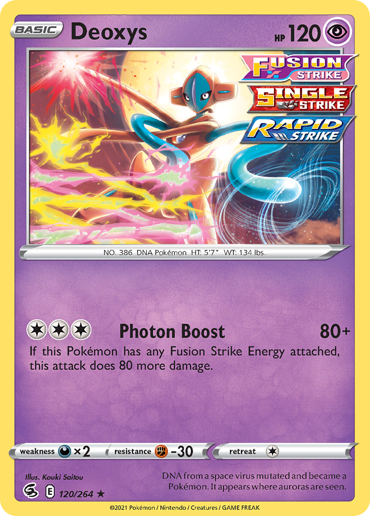 Deoxys (120/264) (Theme Deck Exclusive) [Sword & Shield: Fusion Strike] - The Mythic Store | 24h Order Processing