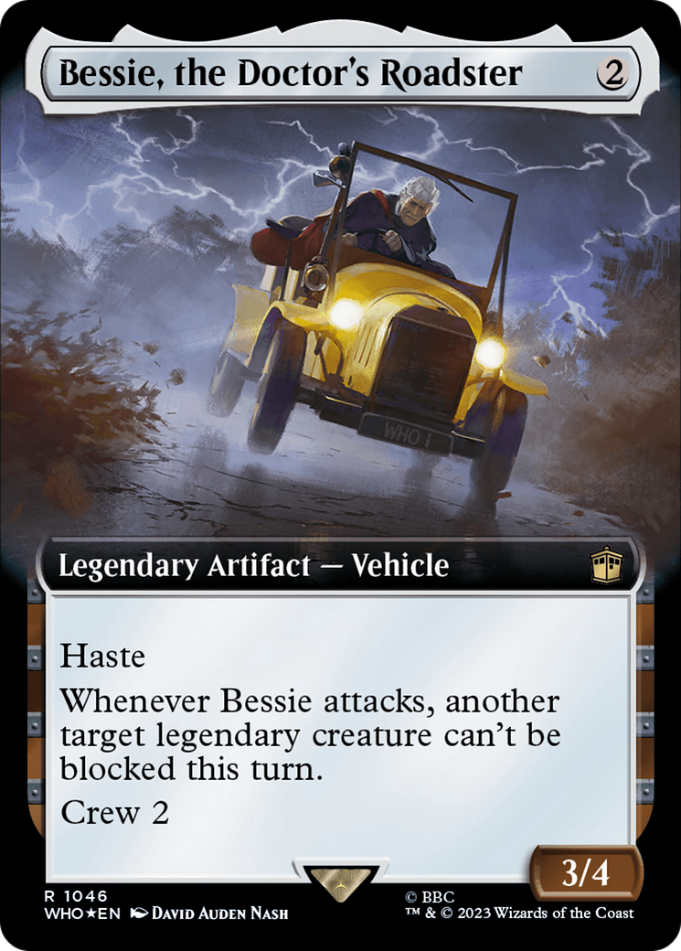 Bessie, the Doctor's Roadster (Extended Art) (Surge Foil) [Doctor Who] - The Mythic Store | 24h Order Processing