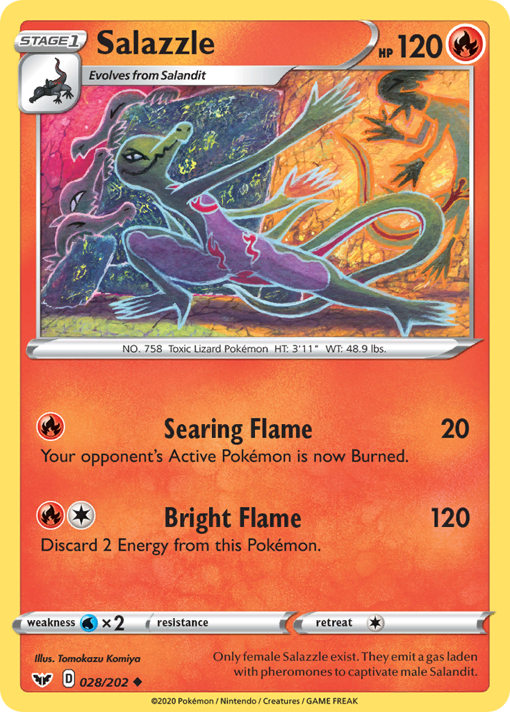 Salazzle (028/202) [Sword & Shield: Base Set] - The Mythic Store | 24h Order Processing