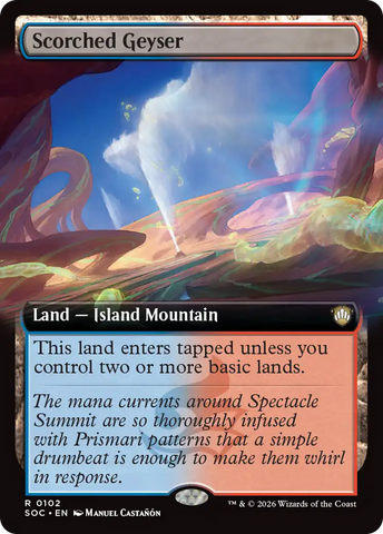 Scorched Geyser (Extended Art) [Secrets of Strixhaven Commander] - The Mythic Store | 24h Order Processing