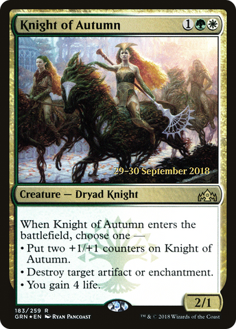 Knight of Autumn [Guilds of Ravnica Prerelease Promos] - The Mythic Store | 24h Order Processing