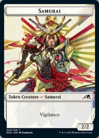 Samurai // Tezzeret, Betrayer of Flesh Emblem Double-Sided Token [Kamigawa: Neon Dynasty Tokens] - The Mythic Store | 24h Order Processing
