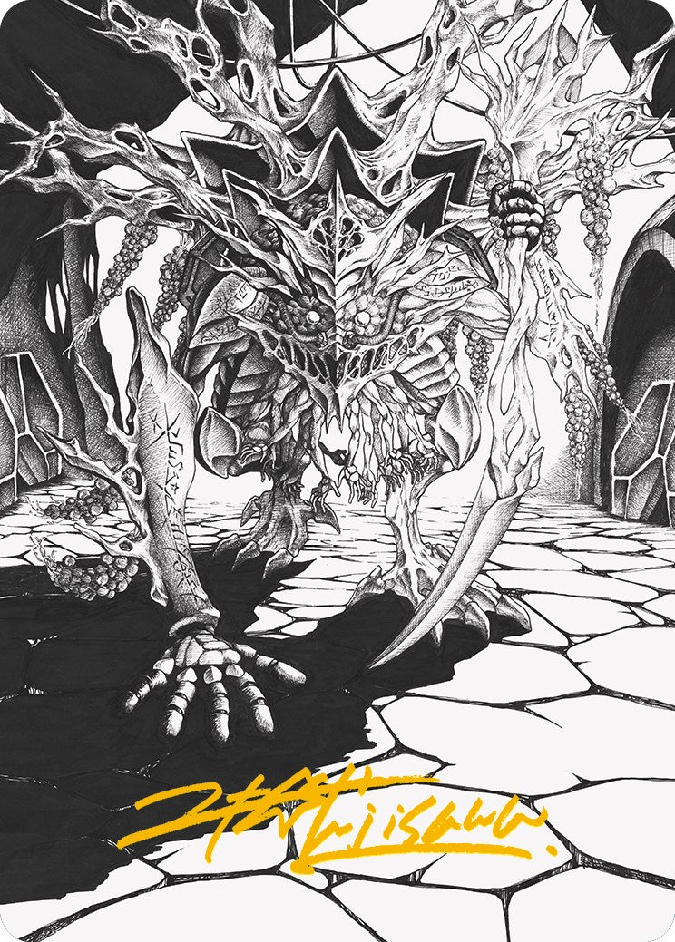 Thrun, Breaker of Silence Art Card (Gold-Stamped Signature) [Phyrexia: All Will Be One Art Series] - The Mythic Store | 24h Order Processing