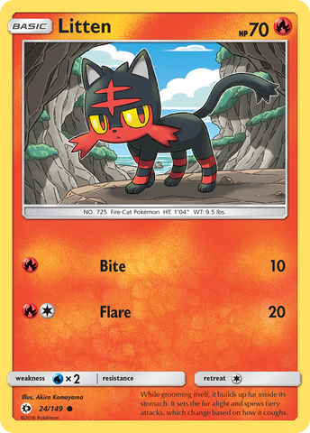 Litten (24/149) [Sun & Moon: Base Set] - The Mythic Store | 24h Order Processing