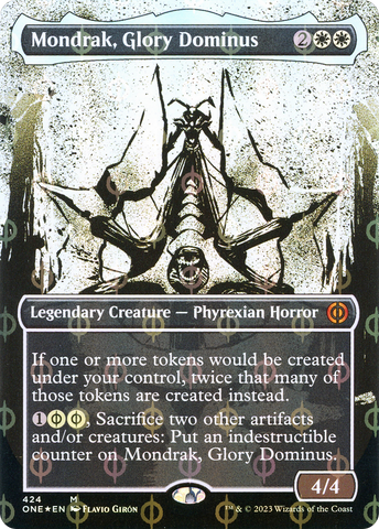 Mondrak, Glory Dominus (Borderless Ichor Step-and-Compleat Foil) [Phyrexia: All Will Be One] - The Mythic Store | 24h Order Processing