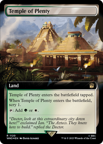 Temple of Plenty (Extended Art) (Surge Foil) [Doctor Who] - The Mythic Store | 24h Order Processing