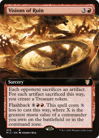 Visions of Ruin (Extended Art) [Innistrad: Midnight Hunt Commander] - The Mythic Store | 24h Order Processing