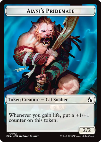 Ajani's Pridemate // Mowu Double-Sided Token [Reality Fracture Tokens] - The Mythic Store | 24h Order Processing
