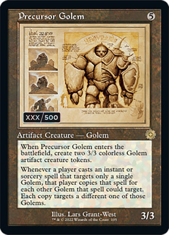 Precursor Golem (Retro Schematic) (Serialized) [The Brothers' War Retro Artifacts] - The Mythic Store | 24h Order Processing