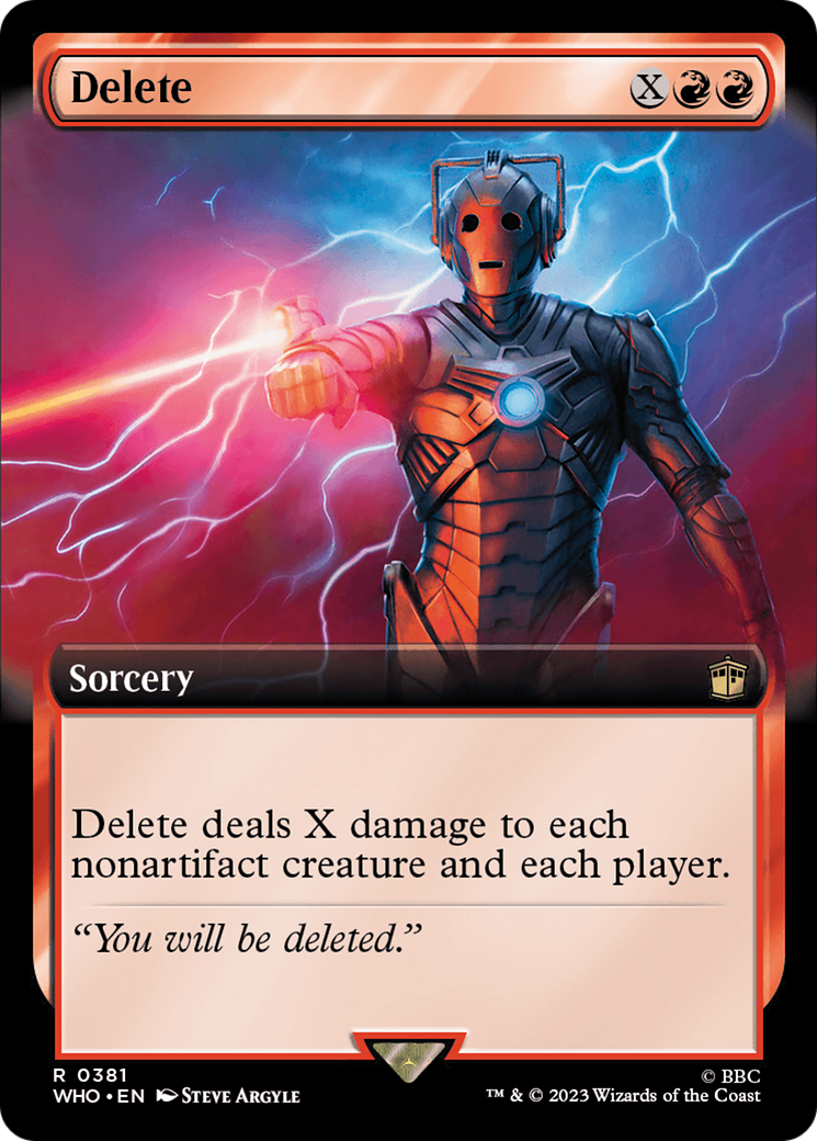Delete (Extended Art) [Doctor Who] - The Mythic Store | 24h Order Processing