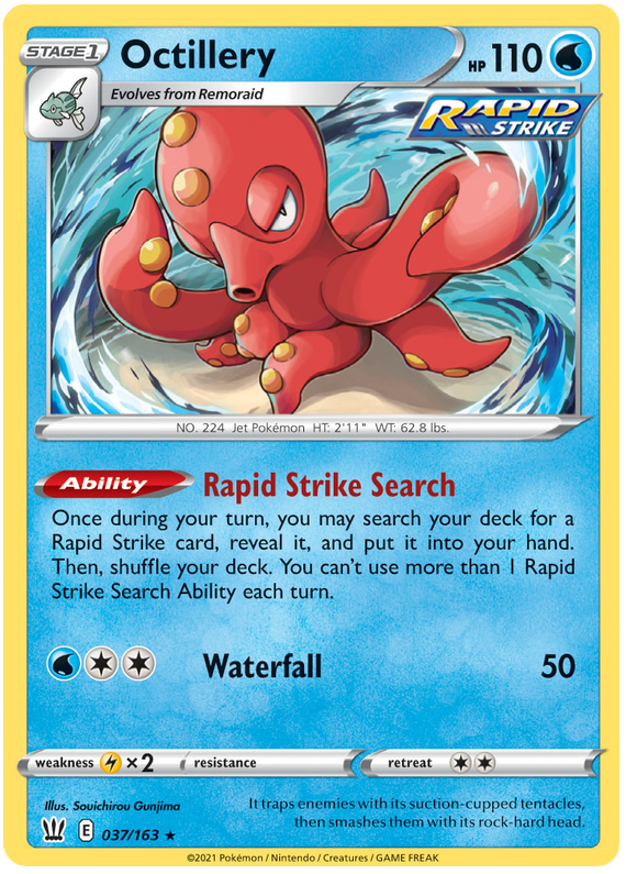 Octillery (037/163) [Sword & Shield: Battle Styles] - The Mythic Store | 24h Order Processing