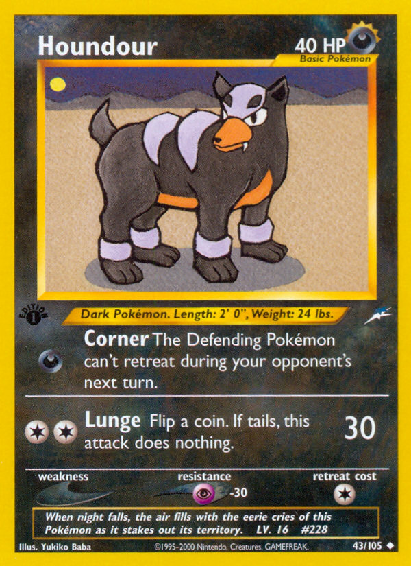 Houndour (43/105) [Neo Destiny 1st Edition] - The Mythic Store | 24h Order Processing