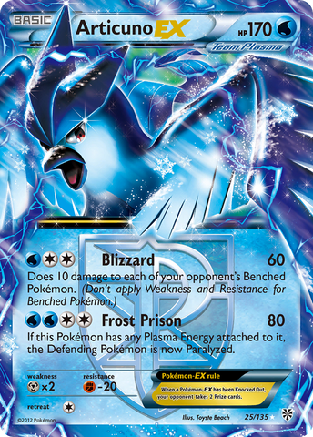 Articuno EX (25/135) [Black & White: Plasma Storm] - The Mythic Store | 24h Order Processing