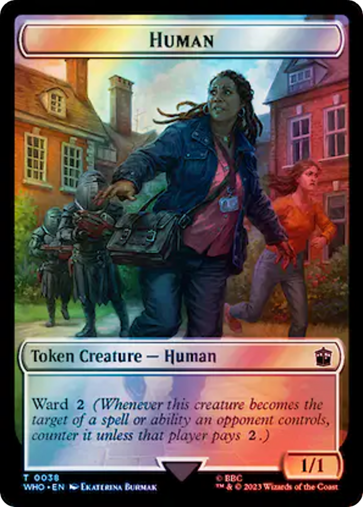 Human (0038) // Food (0058) Double-Sided Token (Surge Foil) [Doctor Who Tokens] - The Mythic Store | 24h Order Processing