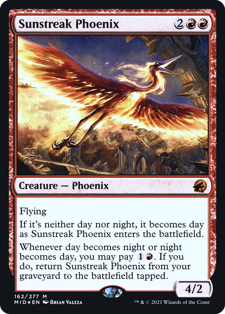 Sunstreak Phoenix [Innistrad: Midnight Hunt Prerelease Promos] - The Mythic Store | 24h Order Processing