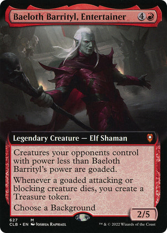 Baeloth Barrityl, Entertainer (Extended Art) [Commander Legends: Battle for Baldur's Gate] - The Mythic Store | 24h Order Processing