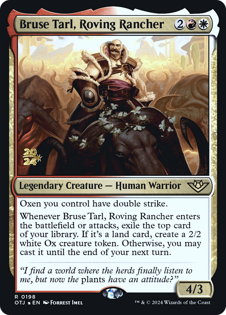 Bruse Tarl, Roving Rancher [Outlaws of Thunder Junction Prerelease Promos] - The Mythic Store | 24h Order Processing