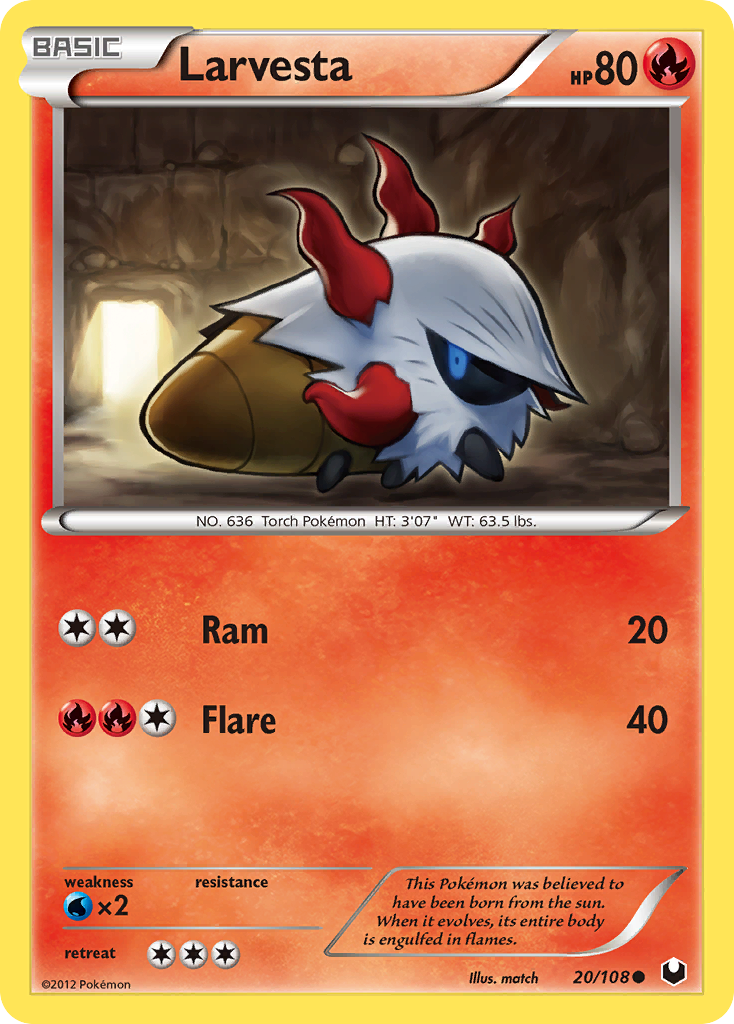 Larvesta (20/108) [Black & White: Dark Explorers] - The Mythic Store | 24h Order Processing