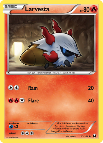 Larvesta (20/108) [Black & White: Dark Explorers] - The Mythic Store | 24h Order Processing