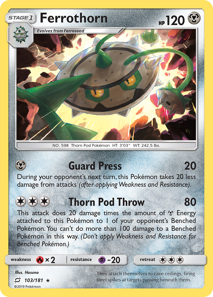 Ferrothorn (103/181) [Sun & Moon: Team Up] - The Mythic Store | 24h Order Processing