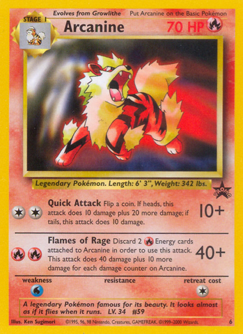 Arcanine (6) [Wizards of the Coast: Black Star Promos] - The Mythic Store | 24h Order Processing