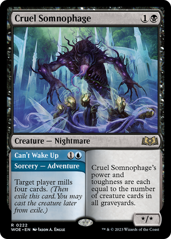 Cruel Somnophage // Can't Wake Up [Wilds of Eldraine] - The Mythic Store | 24h Order Processing