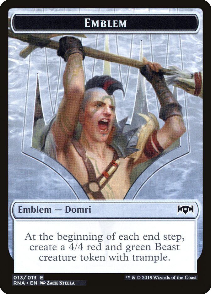 Domri, Chaos Bringer Emblem [Ravnica Allegiance Tokens] - The Mythic Store | 24h Order Processing