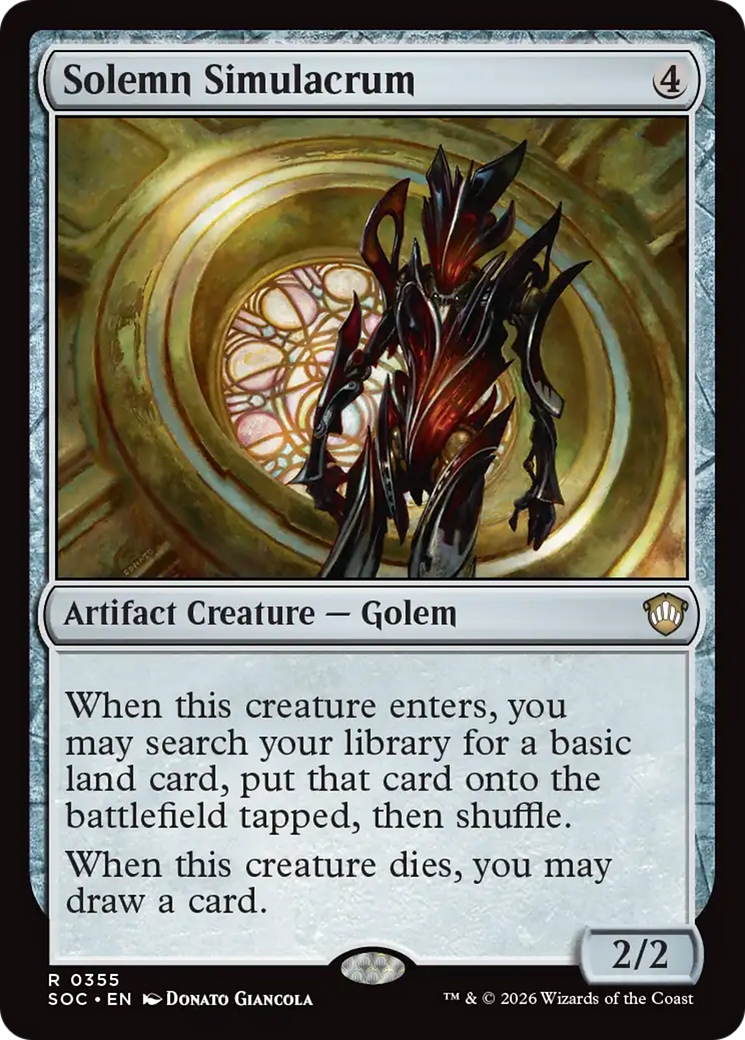 Solemn Simulacrum [Secrets of Strixhaven Commander] - The Mythic Store | 24h Order Processing