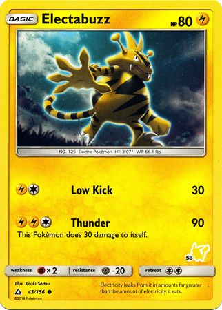 Electabuzz (43/156) (Pikachu Stamp #58) [Battle Academy 2020] - The Mythic Store | 24h Order Processing
