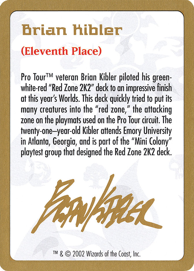 Brian Kibler Bio [World Championship Decks 2002] - The Mythic Store | 24h Order Processing