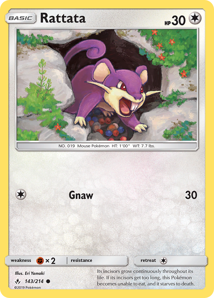 Rattata (143/214) [Sun & Moon: Unbroken Bonds] - The Mythic Store | 24h Order Processing